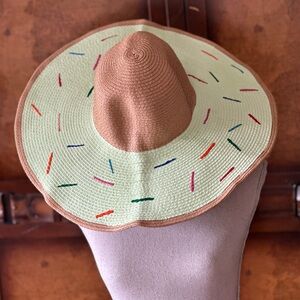 Wide Brimmed Sun Hat with Sprinkles